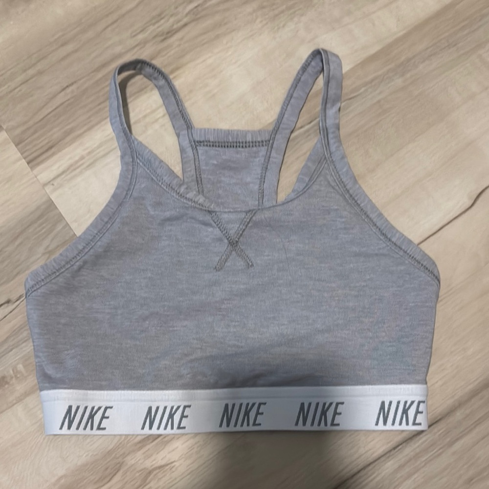 Nike Gray Racerback Sports Bra
